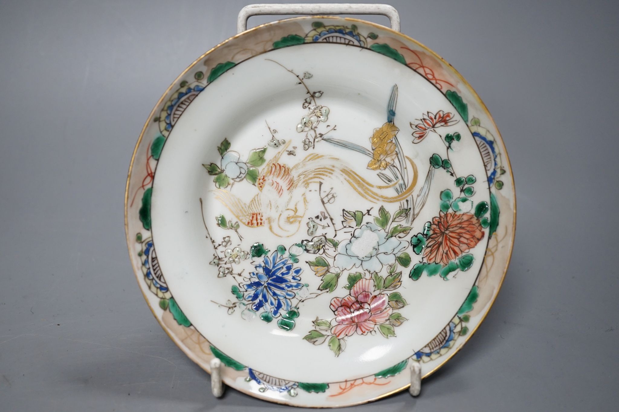 A group of Japanese porcelain tea wares and a rice bowl and cover